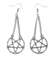 kolczyki KILLSTAR - Broken Seal Pentagram - Silver