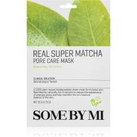 Some By Mi Clinical Solution Super Matcha Pore Care Mask ošetrujúca plátienková maska pre stiahnutie pórov a matný vzhľad pleti 20 g