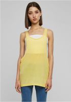 Ladies Loose Burnout Tank Yellow