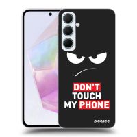 Silikónový čierny obal pre Samsung Galaxy A35 5G A356B - Angry Eyes - Transparent