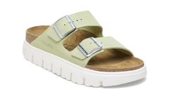 Birkenstock Arizona Platform - Papillio Suede Leather Narrow Fit Žene - Sandale Birkenstock - Zelena - 1026888-8 - Size: 8
