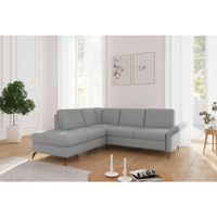 Sit & More ROHOVÁ SEDAČKA, textil, svetlosivá