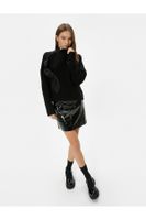 Koton Knitwear Sweater Tulle Detailed High Neck Long Sleeve