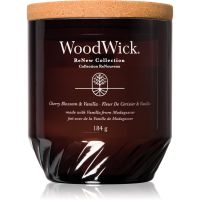 Woodwick Cherry Blossom & Vanilla lumânare parfumată cu fitil din lemn 184 g