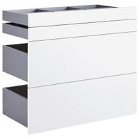 Hom`in SADA ZÁSUVIEK, biela, 90,9/82/46,8 cm