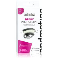 andmetics Wax Strips Brow Enthaarungswachsstreifen für die Augenbrauen 16 St.