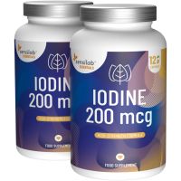 Jod 200 mcg. 240 Kapseln. 200 μg Jod in Form von Kaliumjodid. Vegan. GMO-frei. Hergestellt in der EU | Essentials Sensilab