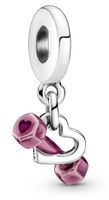 Pandora Stylový stříbrný přívěsek Srdce s činkou 799545C01