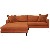 P & B ROHOVÁ SEDAČKA, textil, terakotová