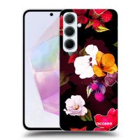 Silikónový čierny obal pre Samsung Galaxy A35 5G A356B - Flowers and Berries