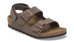 Birkenstock Milano AS Kids Birko-Flor Birkibuc Regular Fit Děti - Sandály Birkenstock - Hnědá - 1029375-5.5 - Size: 5.5