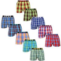 10PACK pánské trenky Styx sportovní guma vícebarevné (10B110110) S