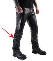 kožne muške hlače OSX - Out-Law - Black - OŠTEĆENE 28