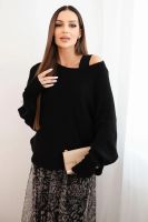 Kesi Włoski Women's set with a wool sweater and a viscose dress black