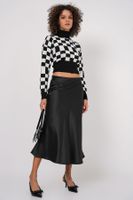 Bigdart 15806 Satin Skirt - Black