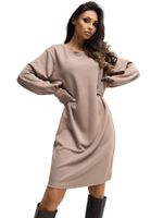 Sukienka-RV-SK-A1059.17-ciemny bezowy