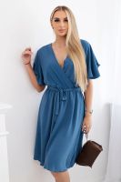 Kesi Włoski Dress with a plunging neckline denim