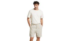 Dedicated Shorts Vejle Linen Ecru Pánske - Šortky Dedicated - Krémová - 21897-M - Size: M