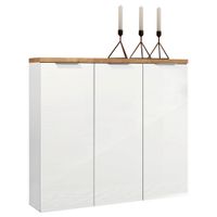 Xora SKRINKA NA TOPÁNKY, biela, farba duba, 120/115/34 cm