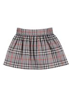 Check Print Cotton Blend Skirt