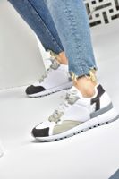 Fox Shoes White/gray Fabric Women's Sneakers Sneakers