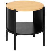 Xora PRÍRUČNÝ STOLÍK, prírodná farba, čierna