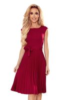 Numoco pleated dress with tie