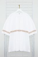 Trendyol Plus Size White Oversize/Wide Cut 100% Cotton Ethnic Embroidered Comfortable T-Shirt