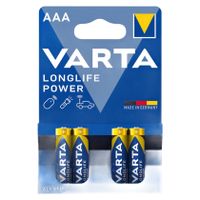 VARTA LONGLIFE POWER alkalické batérie 4ks AAA