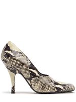 100mm Eva Python Embossed Leather Pumps