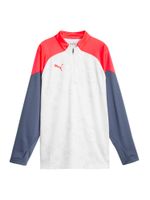 PUMA Sportska sweater majica  sivkasto plava / crvena / bijela