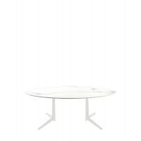 Multiplo XL ovál 192x118 cm bílá bílá mramor Kartell