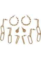 Assorted Chain Earrings 5-Pack - Gold Color