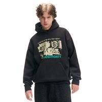 Cropp - Pulover s kapuco in potiskom Rick and Morty - črna