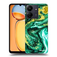 Silikónový čierny obal pre Xiaomi Redmi 13C 4G - Green Gold