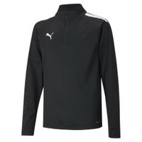 PUMA Sportska sweater majica 'TeamLiga 14'  crna / bijela