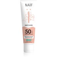 Naif Baby & Kids Mineral Sunscreen SPF 50 0 % Perfume védőkrém napozásra újszülötteknek és kisgyermekeknek parfümmentes SPF 50 100 ml