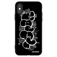 Silikónový čierny obal pre Apple iPhone X/XS - Throw UP