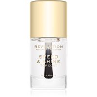 Makeup Revolution Speed & Shine gyorsan száradó körömlakk átlátszó 10 ml