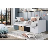 MID.YOU POSTEĽ S ÚLOŽNÝM PRIESTOROM, 90/200 cm sivá, prírodná farba, čierna