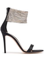 105mm Satin & Crystal Sandals