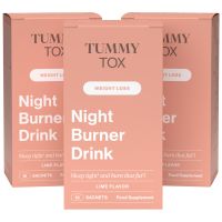 Night Burner Drink Intense TummyTox 1+2 GRATIS. Natürlicher Limettengeschmack. 3x10 Beutel