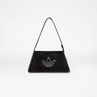 adidas Rhinestones Fake Suede Shoulder Bag Black Universal