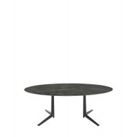 Multiplo XL ovál 192x118 cm černá černá mramor Kartell