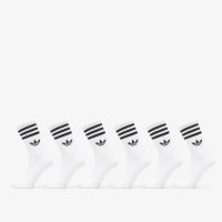 Κάλτσες adidas 3-Stripes Crew Socks 6 Pairs White M