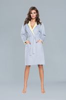 Comfortable bathrobe with long sleeves - yellow