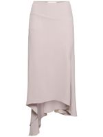 Spiral Seam Viscose Crepe Midi Skirt