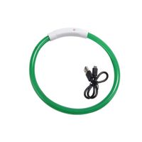 Reedog Full Light USB nabíjací svietiaci obojok pre psy a mačky - zelená  L