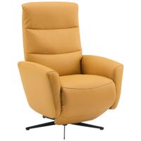 Livetastic RELAXAČNÉ KRESLO, textil, koža, žltá