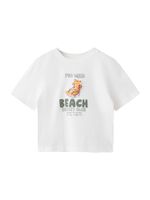 MANGO KIDS Majica 'BEACH'  maslinasta / narančasta / crna / bijela